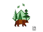 Brown bear - Vector graphics