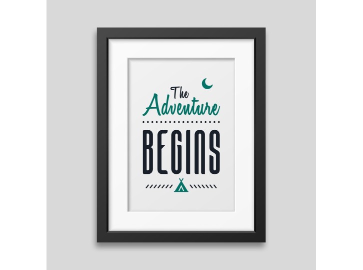 The adventure begins Framed poster